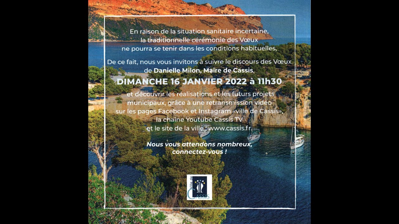 Danielle MILON, Maire de Cassis vous présente ses voeux pour 2022