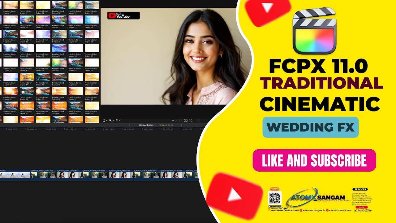 Traditional & Cinematic | Wedding Editing Mixing | Effects | Final Cut Pro For Beginners | Template