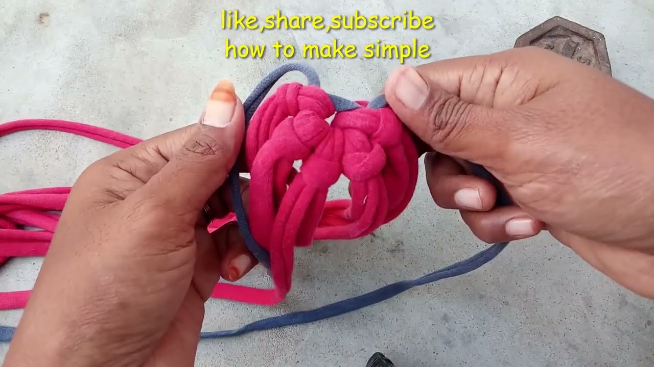 how to make simple doormat/carpet/rag rug from old leggings || DIY Tapete || Paydan banane ka tarika