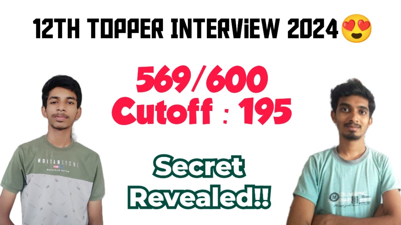 12th Topper Secret Revealed 🔥|How he got 569/600??|Tips & Tricks|Topper Interview 😍