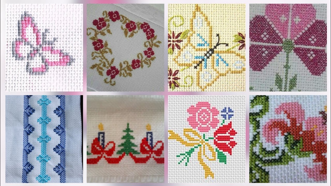 100+ потрясающих и элегантных цветочных схем для вышивки крестом || Charsuti Kerhai Ideas For Eve...