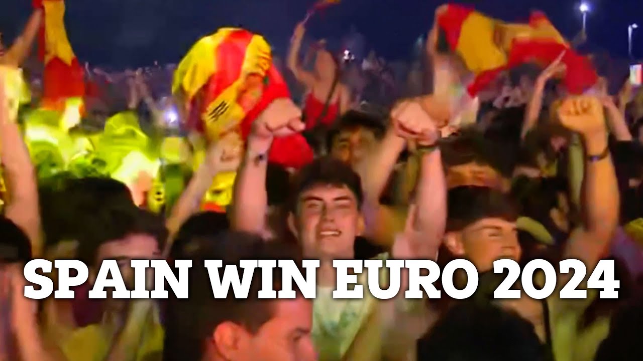 LIVE: Jubilant Spain fans PARTY in Madrid after beating England 2-1 in final of Euro 2024