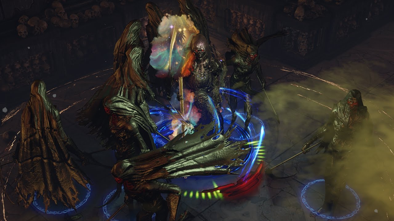 Path of Exile Summon Reaper of Revenants lvl 30 reapers, (10 Reapers) Pure Phys Build vs T16 Map