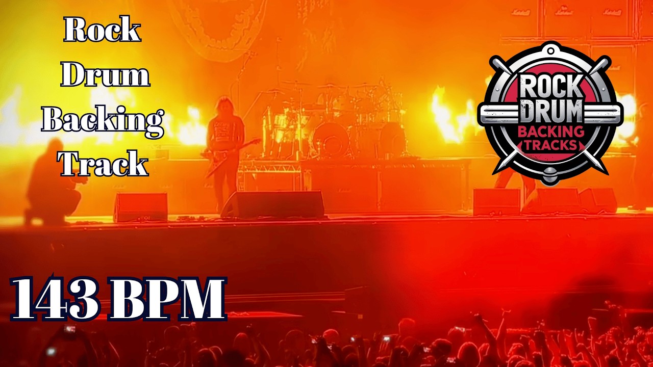 143 BPM Rock Drum Backing Track | Energetic Indie Drive