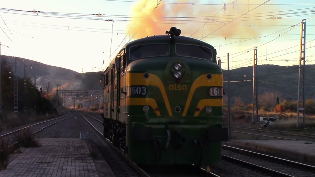 Encendido en frío de la 316.003 (1603) de Alsa Rail en Ricla