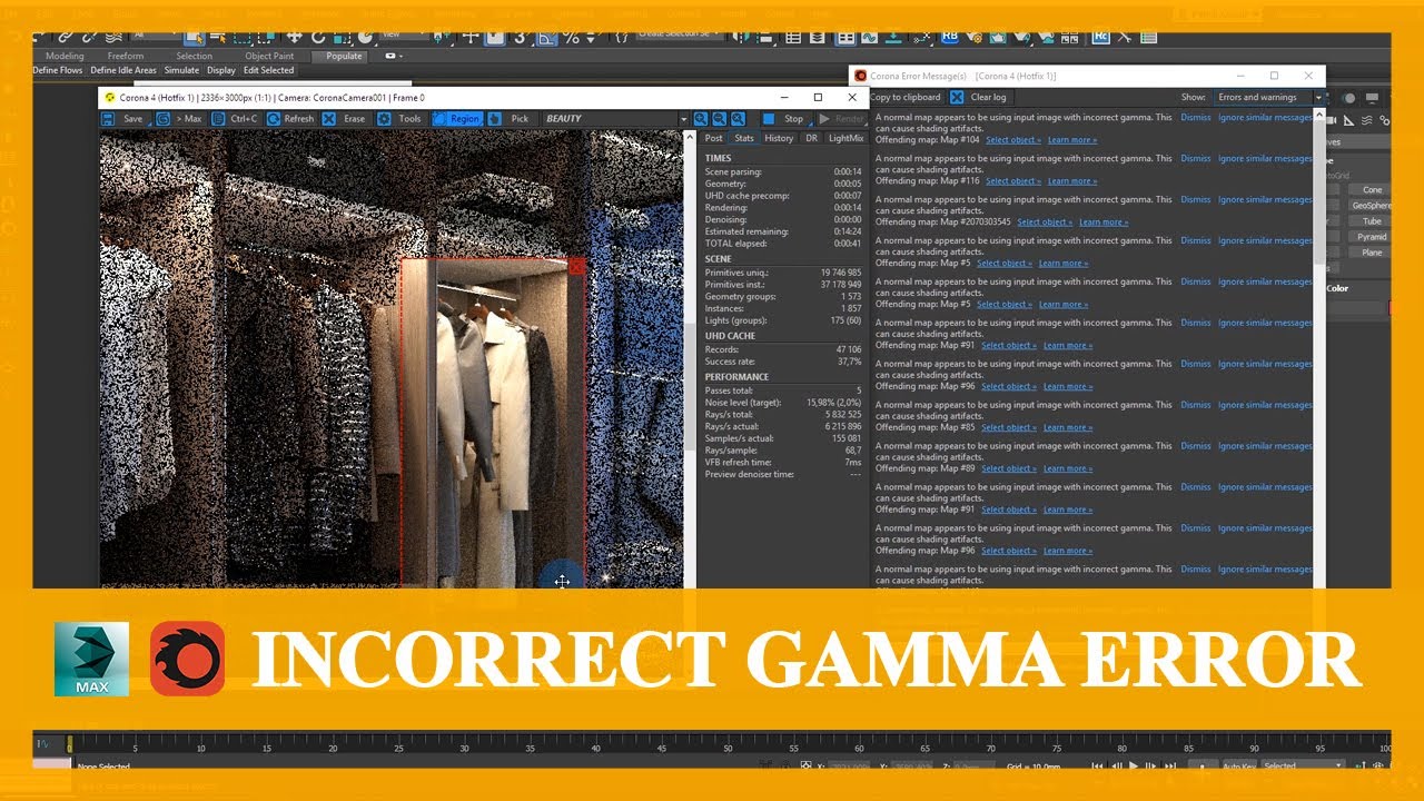 Tutorial 3ds Max & Corona Renderer - Incorrect Gamma Error
