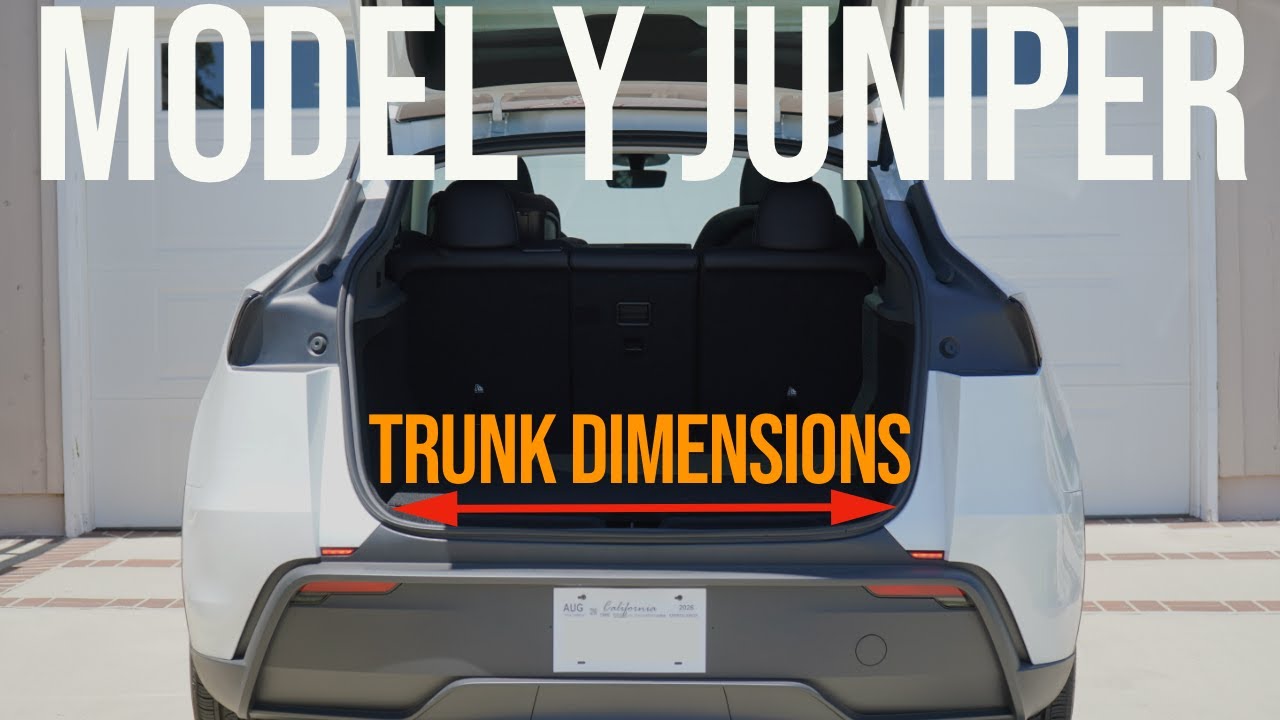 2026 Tesla Model Y Juniper Trunk Dimensions