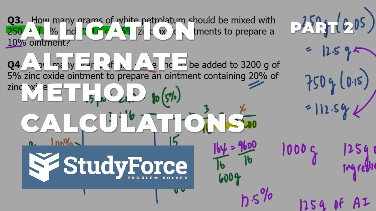 More Alligation Alternate Examples (Pt. 2)