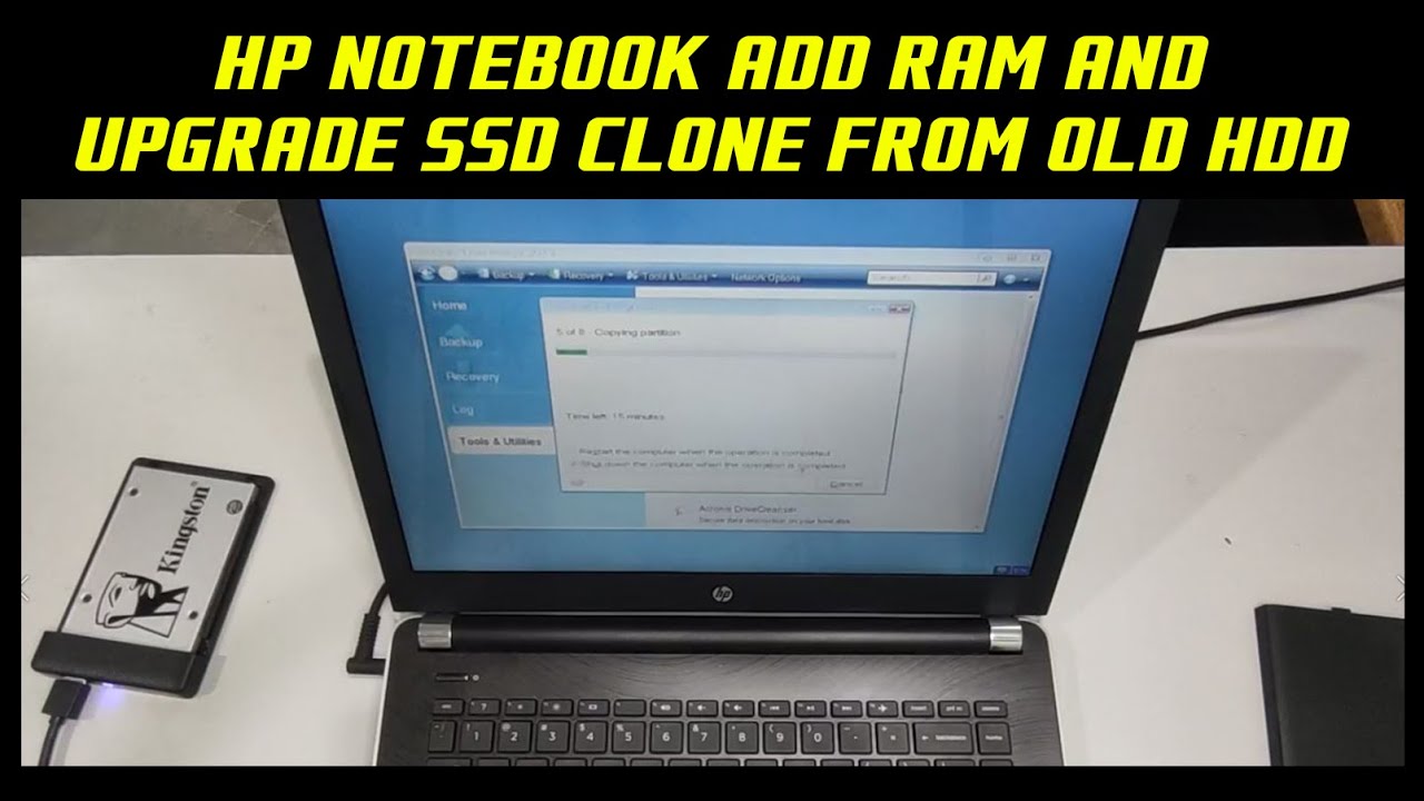 HP Notebook 14-BS727TU add RAM | Upgrade SSD | Disk cloning  HP 笔记本添加RAM | 升级SSD | 硬盤克隆