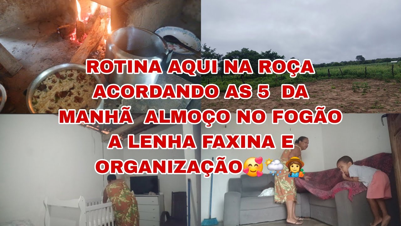 ROTINA MORANDO AQUI NA ROÇA ORGANIZANDO A CASA  ALMOÇO NO FOGÃO A LENHA CHOVENDO MUITO AQUI🌦🥰👩‍🌾