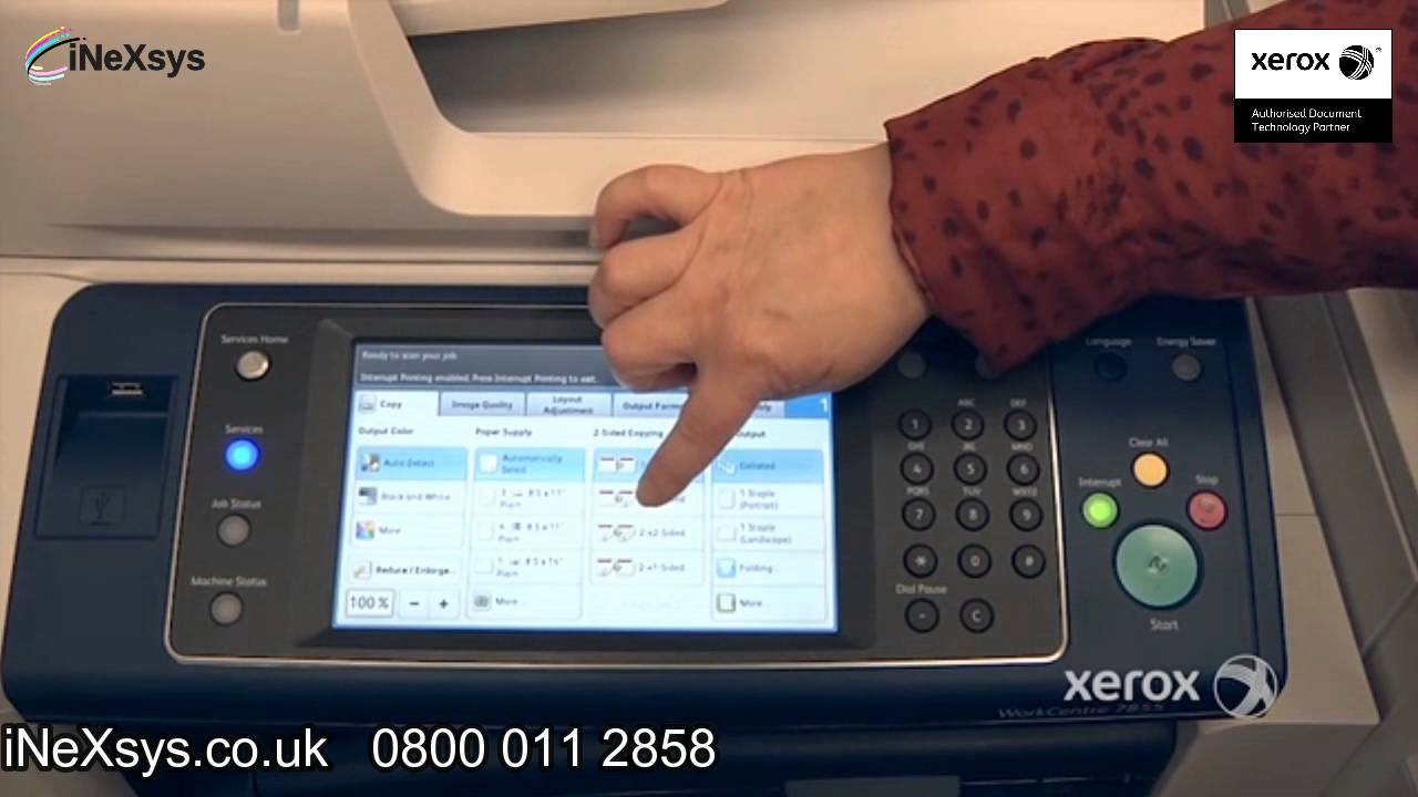 How to Use the Control Panel - Xerox Work Centre 7200/7220/7220i/7225/7225i