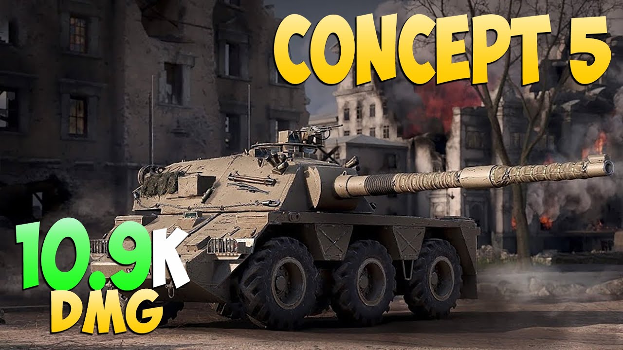 Concept 5 - 5 Kills 10.9K DMG - Везение! - Мир Танков