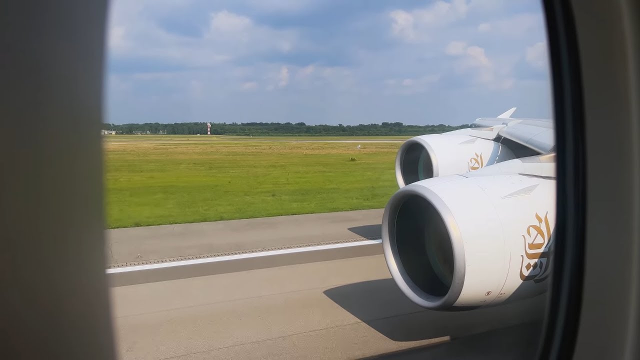 (AMAZING A380!) Engine Start, Takeoff, Climb | Emirates A380-800 | Milan MXP