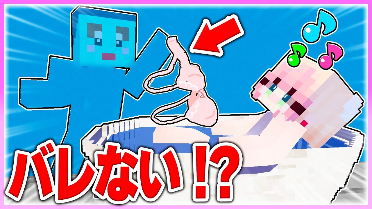 🌈ブロックに擬態して女の子の下着を盗む！【まいくら / マインクラフト】