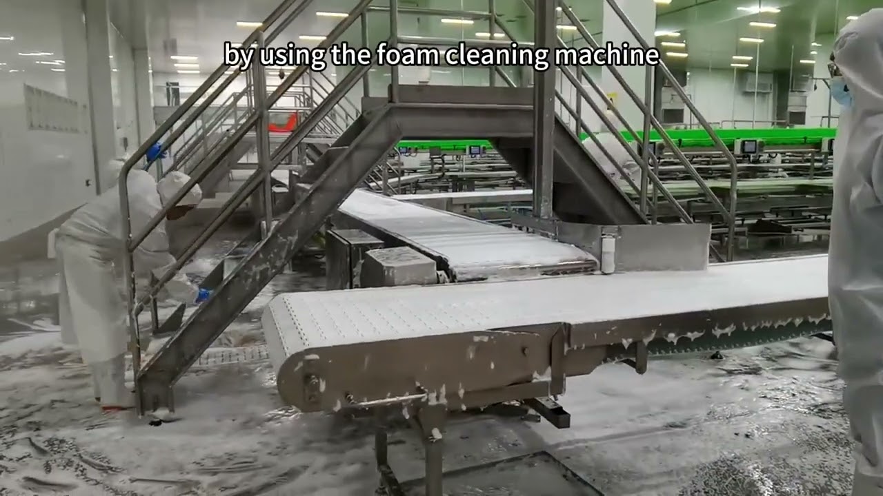 cleaning and sanitation of large area in the food factory