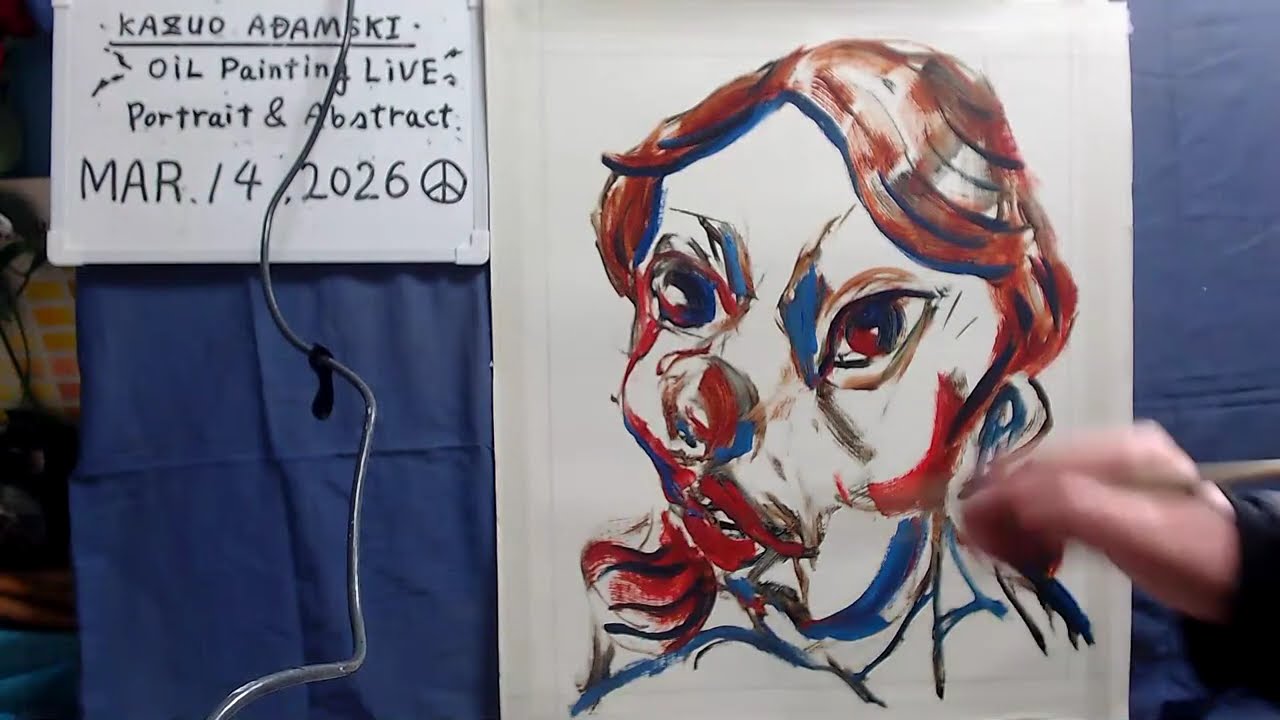 Oil painting  portrait day 1  op1658-1 [LIVE]--  