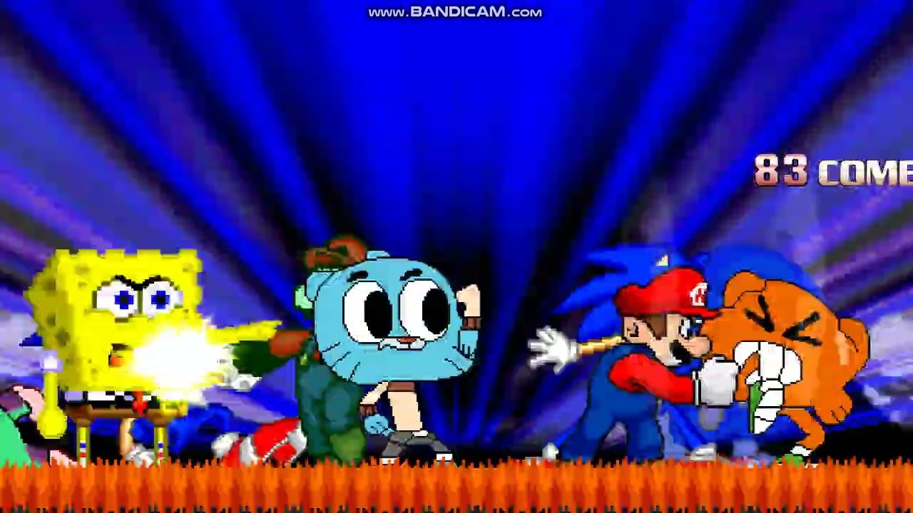 Mugen #142 S.B Patrick Sonic Sonic.exe vs Gumball Drawin Mario Mario.exe