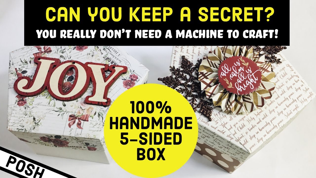 Do I Need A Die Cutter? NOPE/ 100% HANDCRAFTED BOXES/ No Machine Needed Paper Crafting/PENTAGON BOX