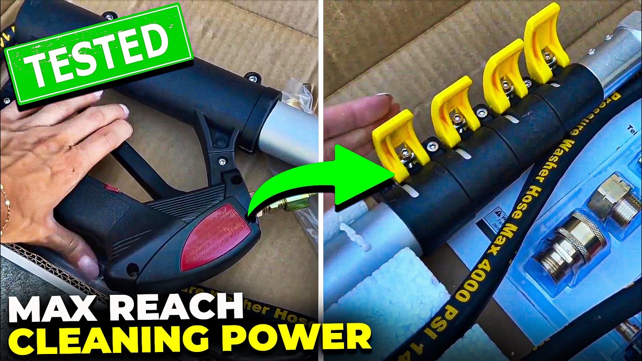 Can You Get More Premium Than This? Janz Aluminum 24 FT Telescoping Pressure Washer Wand