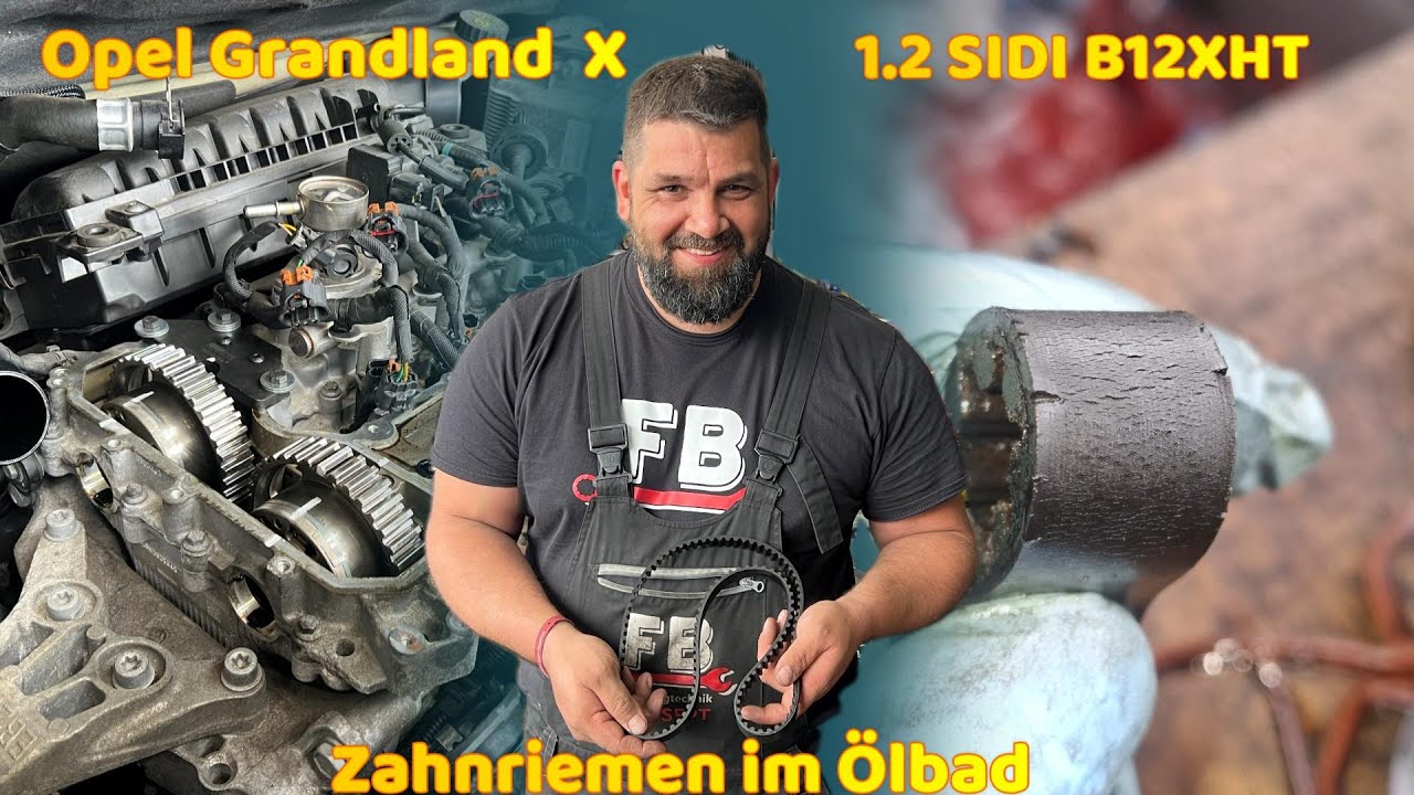 Opel Grandland X 1.2 SIDI B12XHT - Zahnriemen im Ölbad - Wechsel bei 43 tkm Reparatur Wasserpumpe