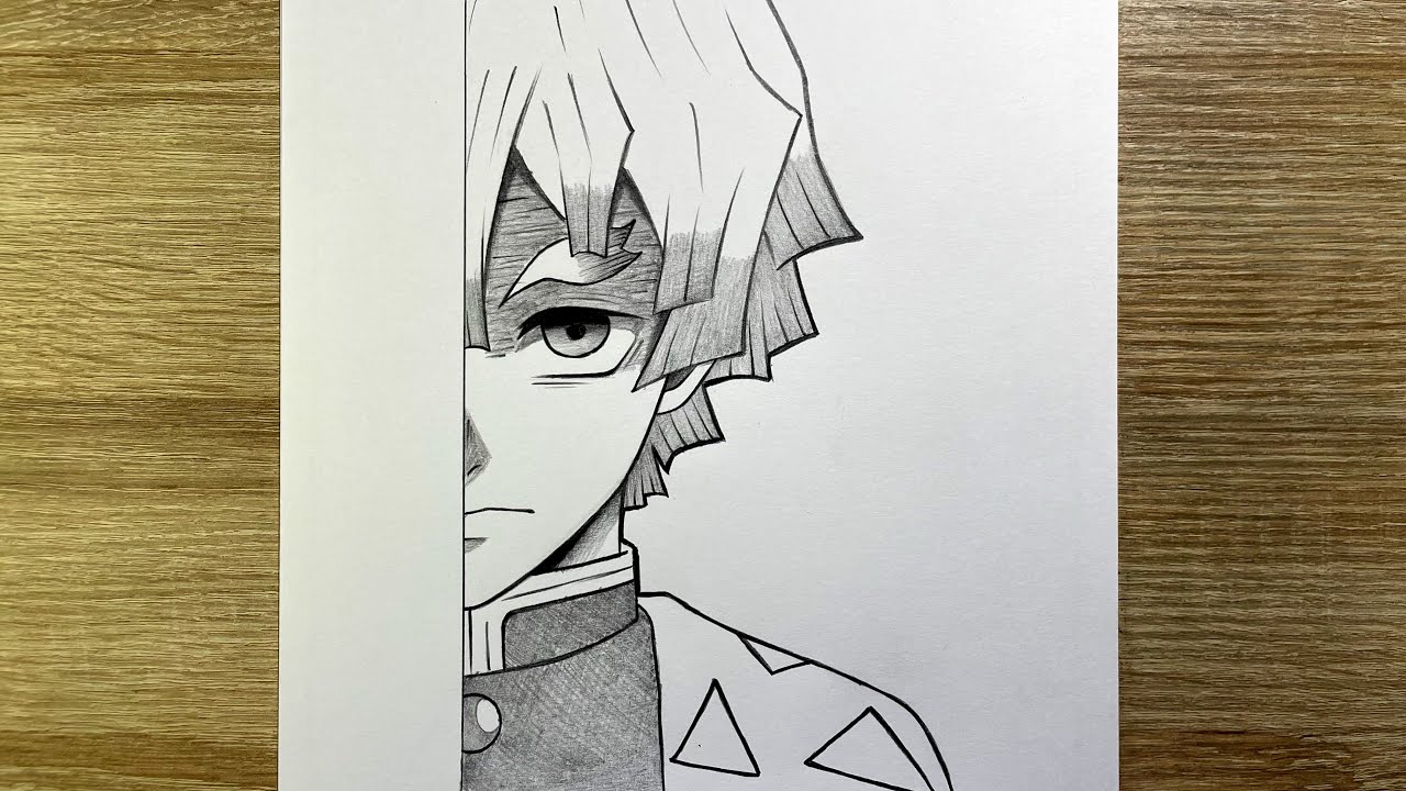 Comment dessiner Zenitsu facilement étape par étape || Dessin Demon Slayer Zenitsu