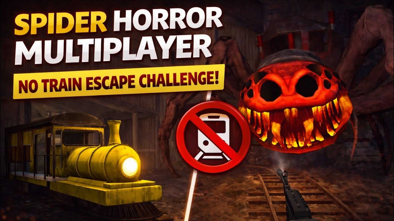 Can I Escape Without the Train? 🧠 Spider Horror Multiplayer
