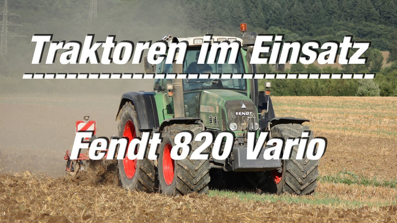 Traktoren im Einsatz: Fendt 820 Vario beim Grubbern (FULL HD Film)