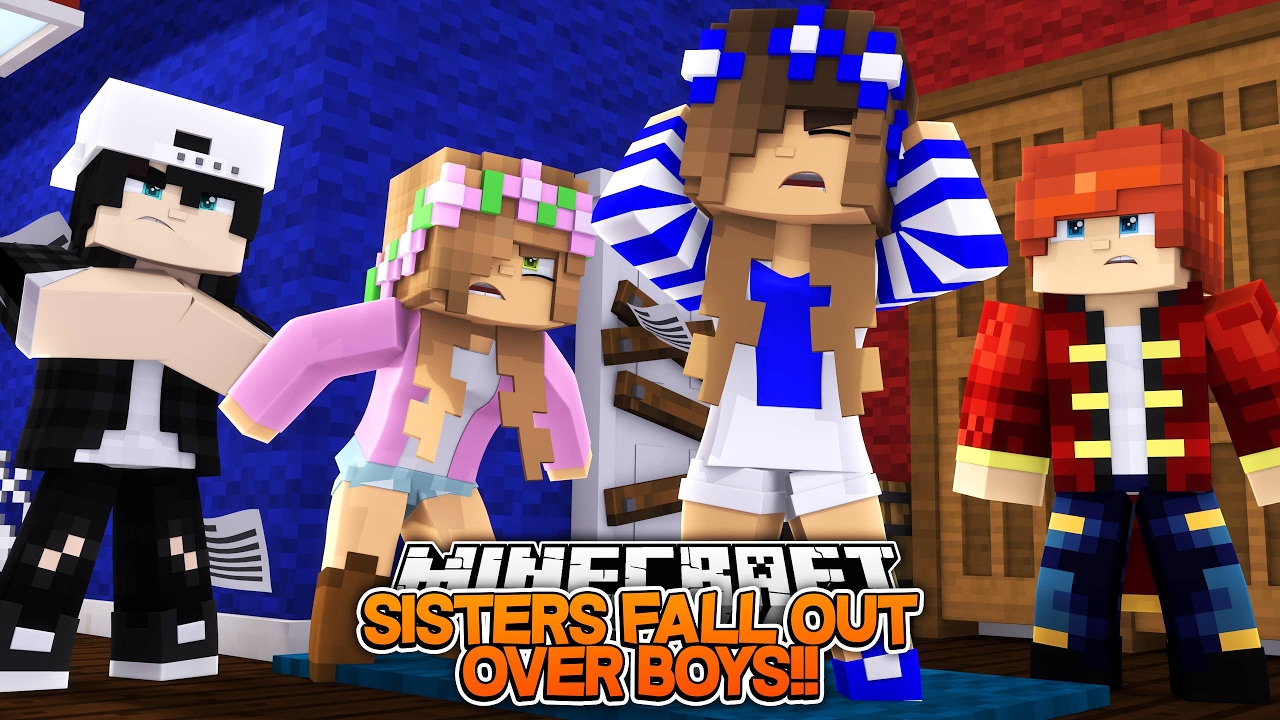 LITTLE CARLY&LITTLE KELLY HAVE AFIGHT w/Raven&Leo (Minecraft Roleplay)