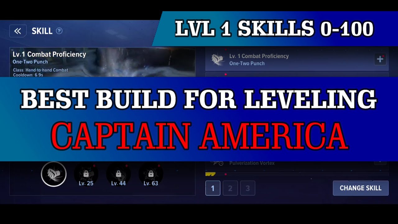 Best build for leveling - Captain America. Marvel Future Revolution