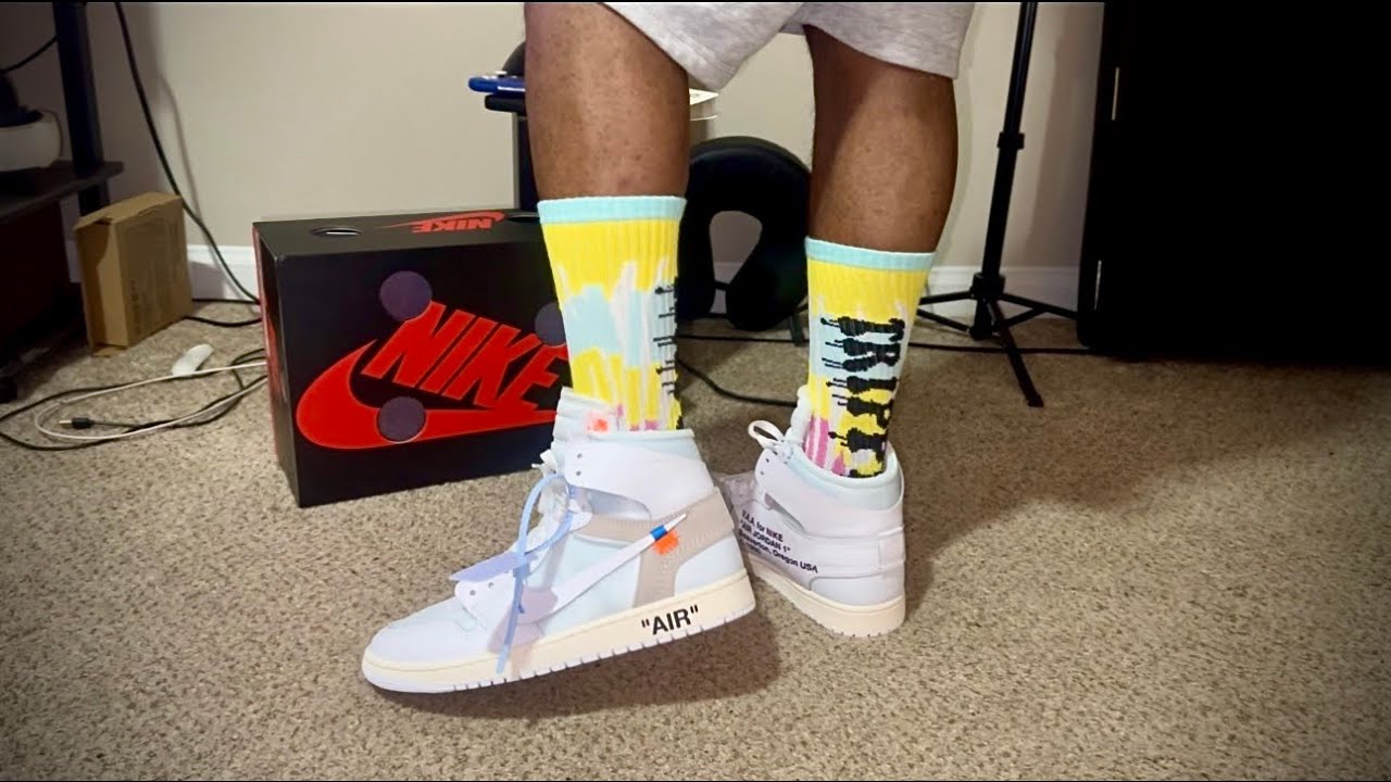 Обзор кроссовок Air Jordan 1 Off-White “ALASKA” 🥶 + фото на ногах 2026