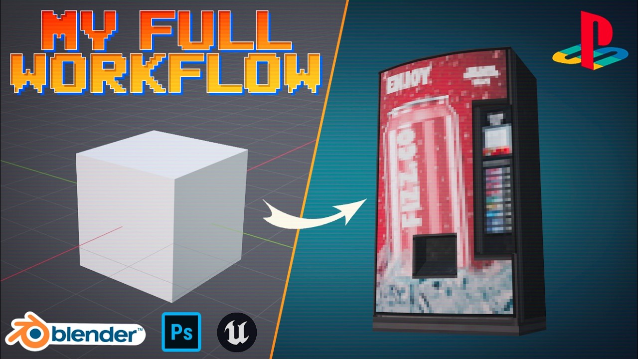 Chill Vending Machine Modeling Session; My Full Workflow