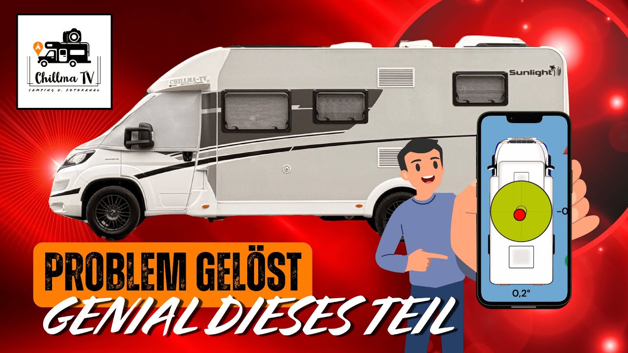 Digitale WASSERWAAGE mit App f&uuml;r Wohnmobil oder Wohnwagen