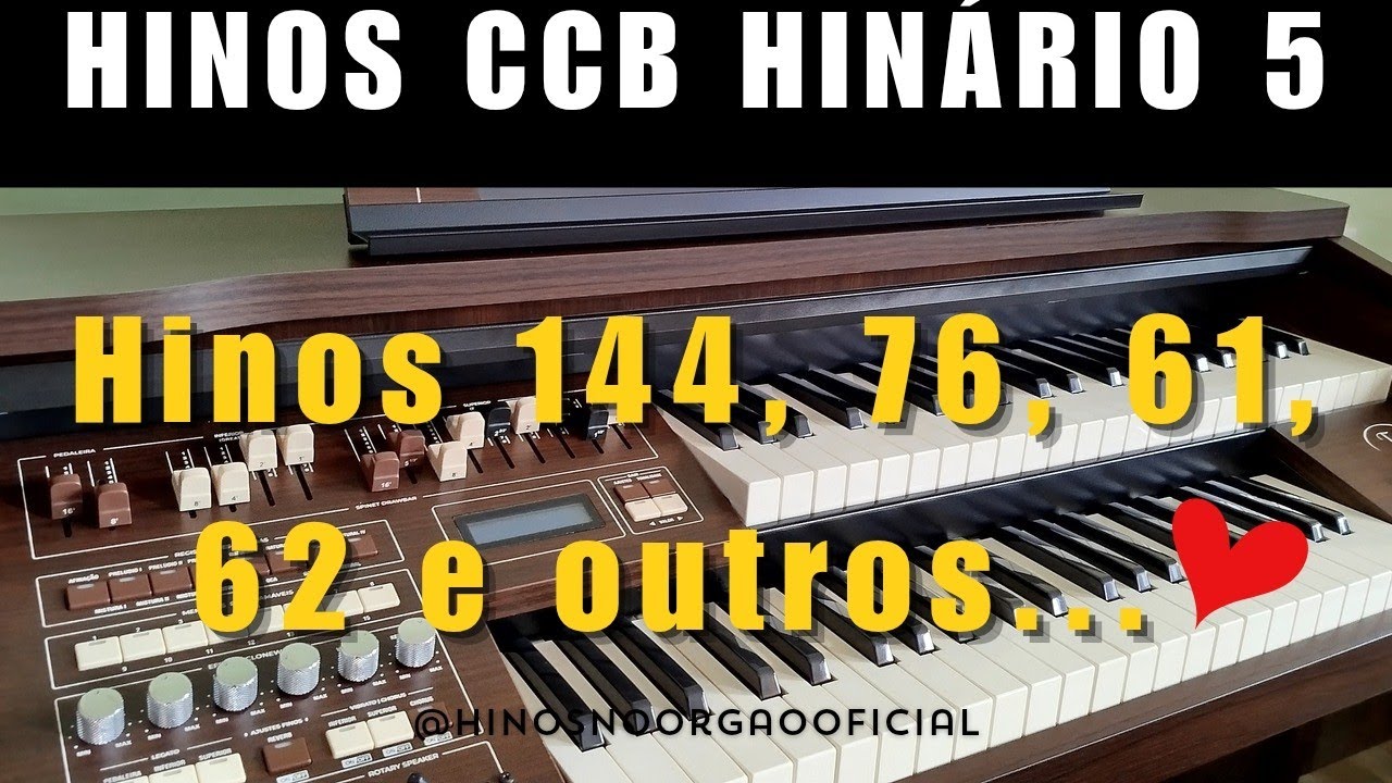 Hinos CCB hinário 5 tocados Órgão #hinario5ccb #organistas