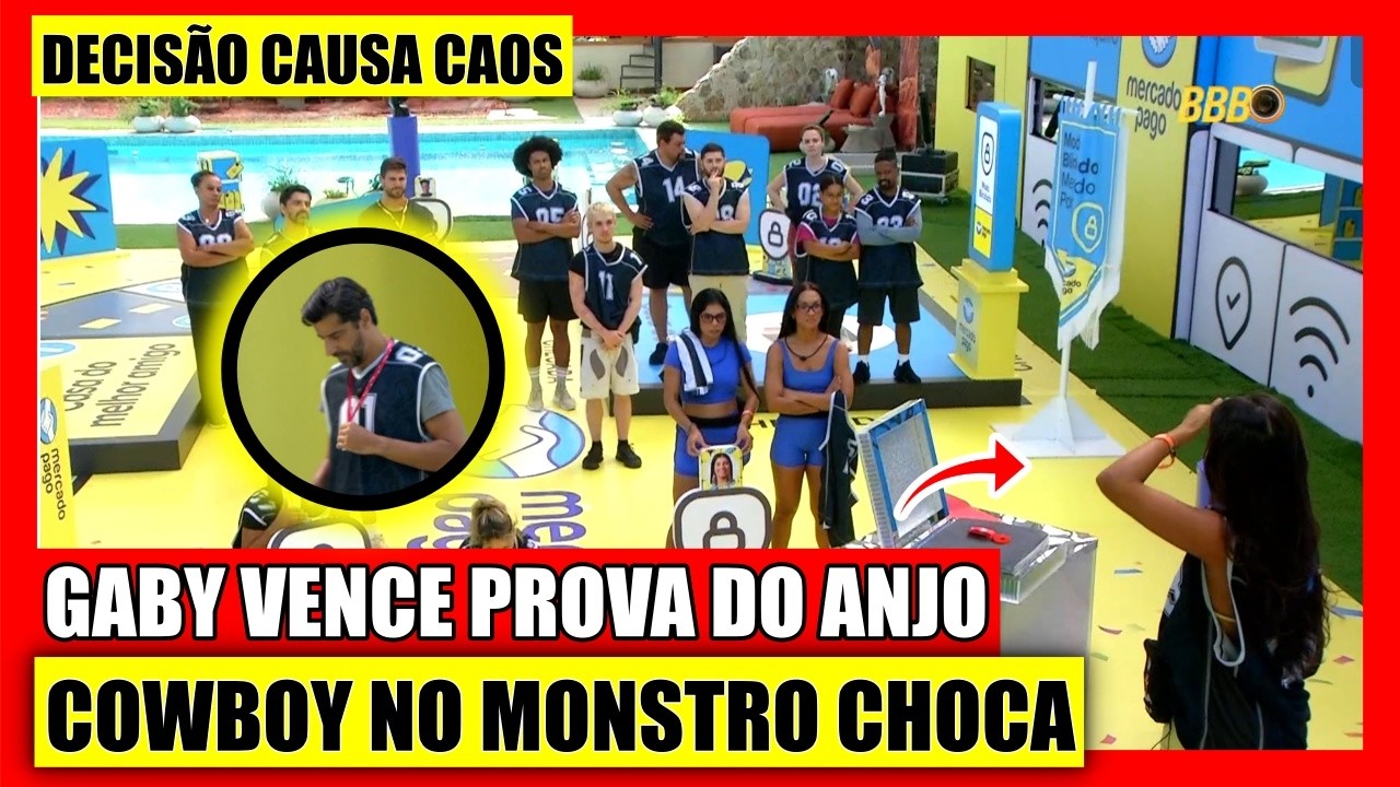 🔥PROVA TERMINA EM TRETA? GABY VENCE PROVA DO ANJO E COLOCA COWBOY NO MONSTRO DO CAOS, BBB 26 AO VIVO