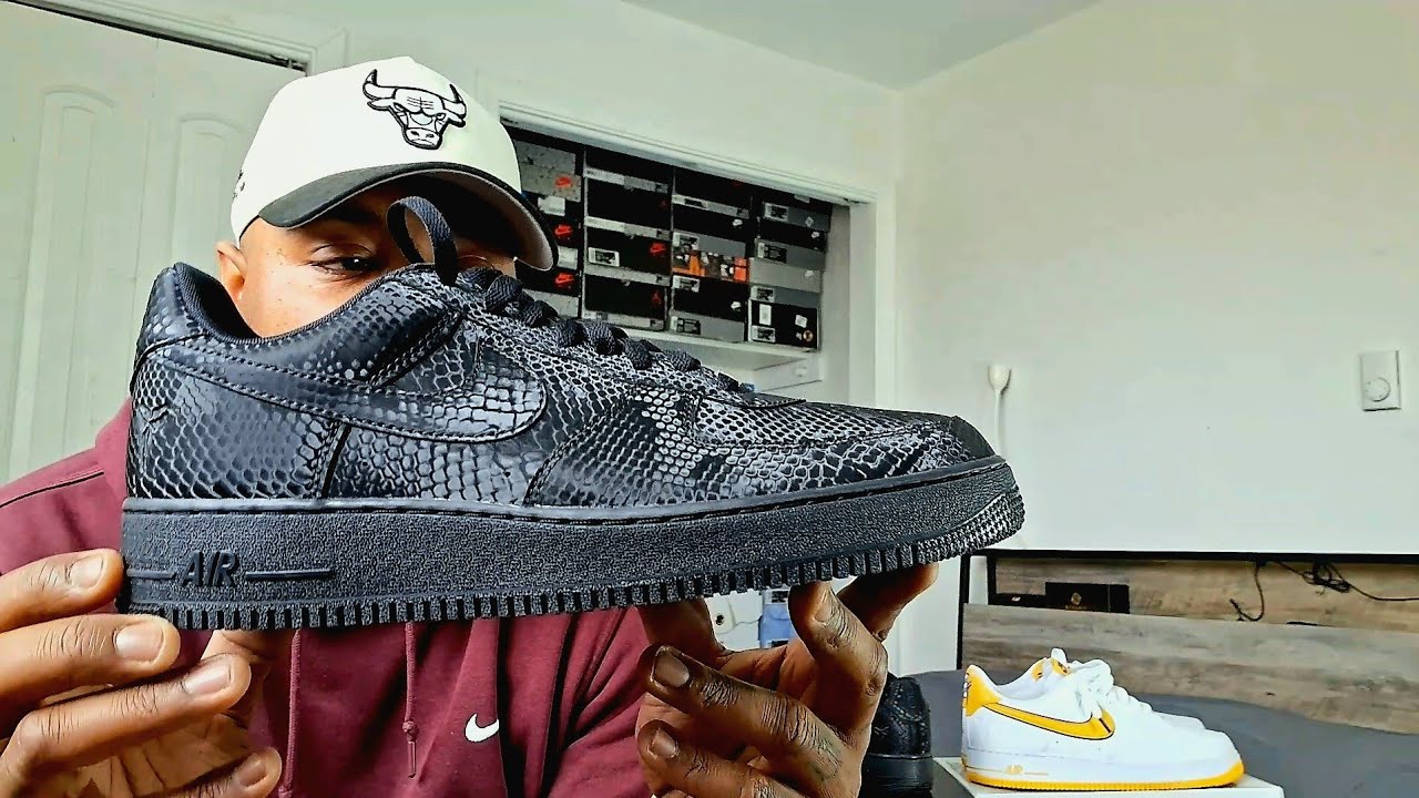 That Black Mamba ENERGY! Kobe Bryant x Air Force 1 Low 'Mamba Forever' Triple Black 