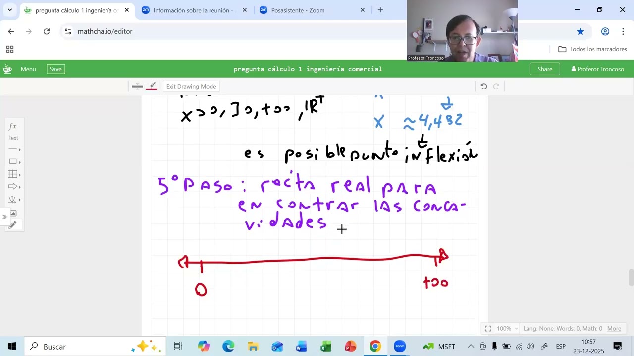 pregunta 33 segunda parte, Cálculo 1 para Ingeniería Comercial, concavidades y puntos de inflexión