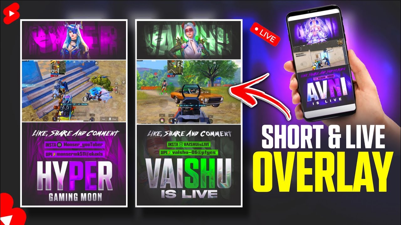 How to Make Gaming Shorts & Live Overlay 🔥