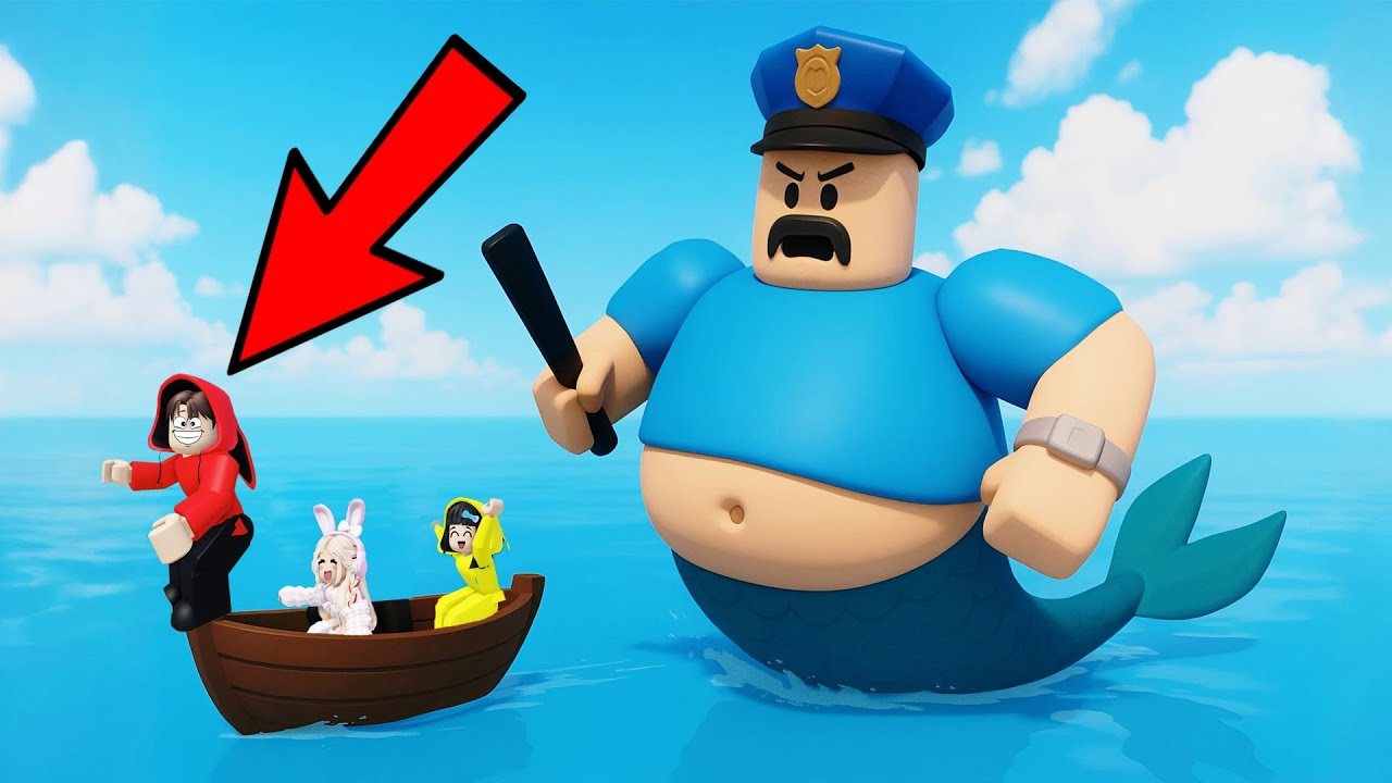 Yuta, Mio Dan Baby Celine Dikejar Pak Barry Yang Berubah Jadi Putri Duyung || ROBLOX