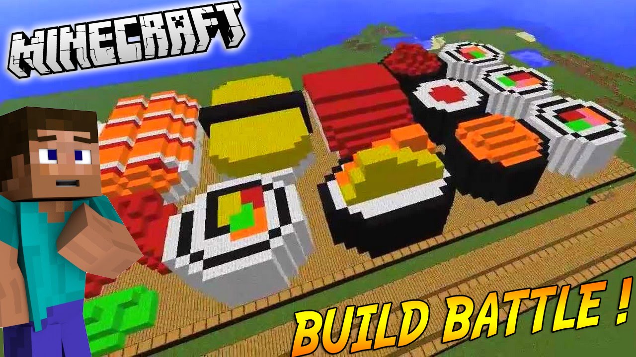 DES SUSHIS GÉANTS ! | BUILD BATTLE | Minecraft