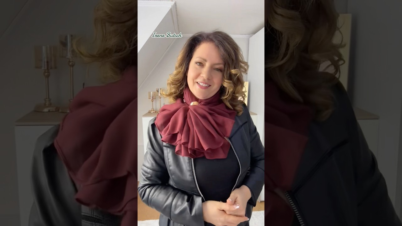 Как красиво повязать шарф за 1 минуту… #irenebutsch #fashion #scarf #fashionstyle #lifehacks