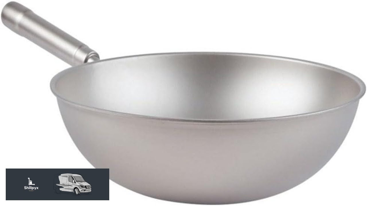 DFWZMQTG Non stick Piece Handle Frying Pan Uncoated Round Bottom Lightweight Cookware