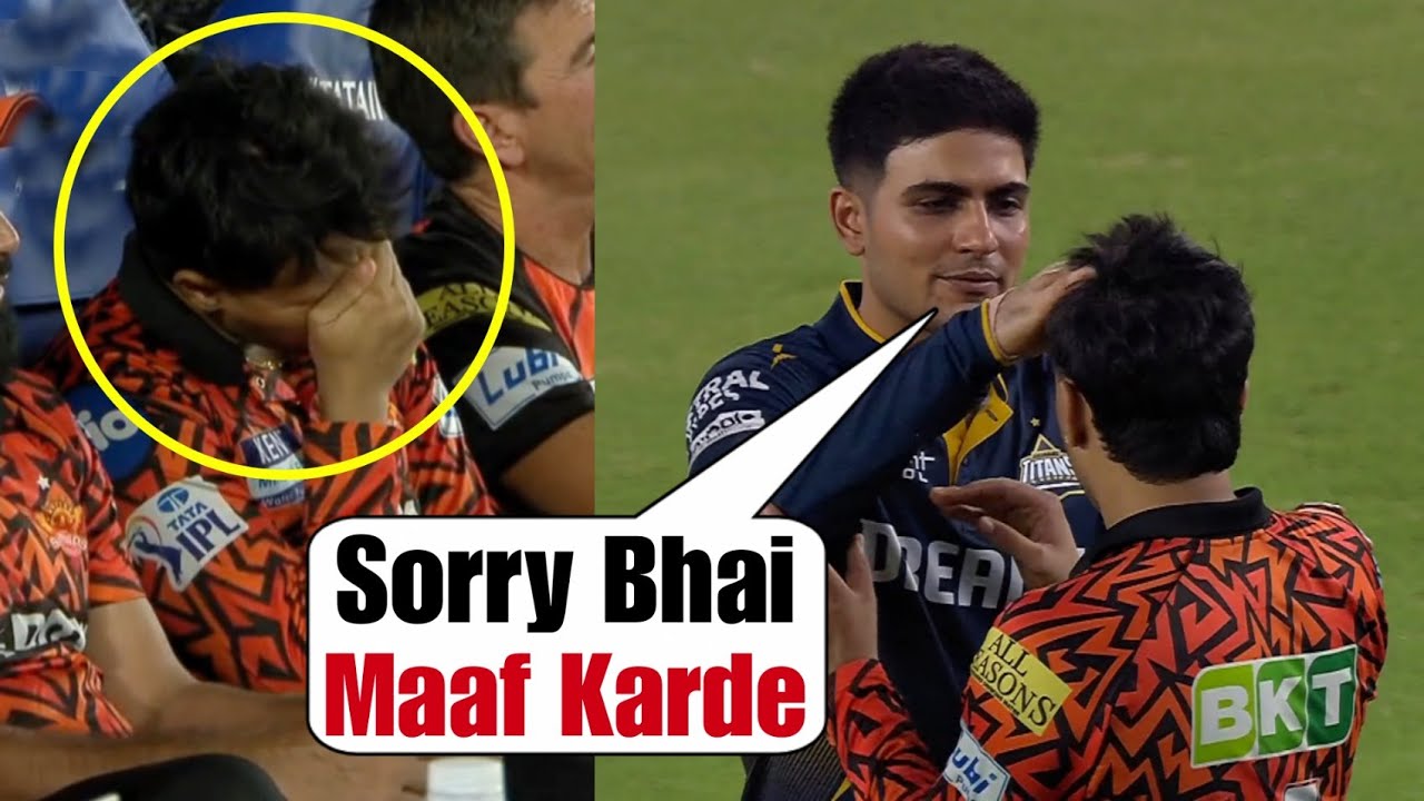 Shubman Gill heart touching gesture when Abhishek Sharma crying in dugout after loosing match vs GT
