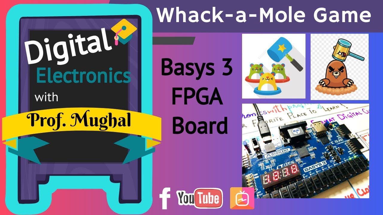 #24 FPGA Project ➠Whack-a-Mole Game | Basys 3 FPGA Board | Verilog