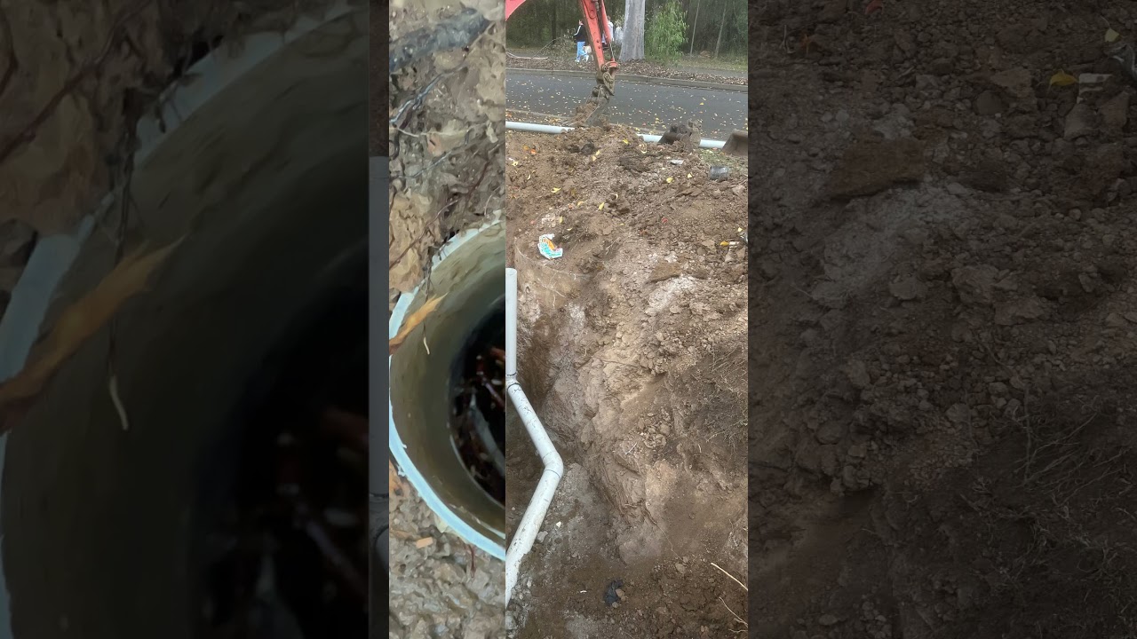 Huge Sewer Service Dig Up