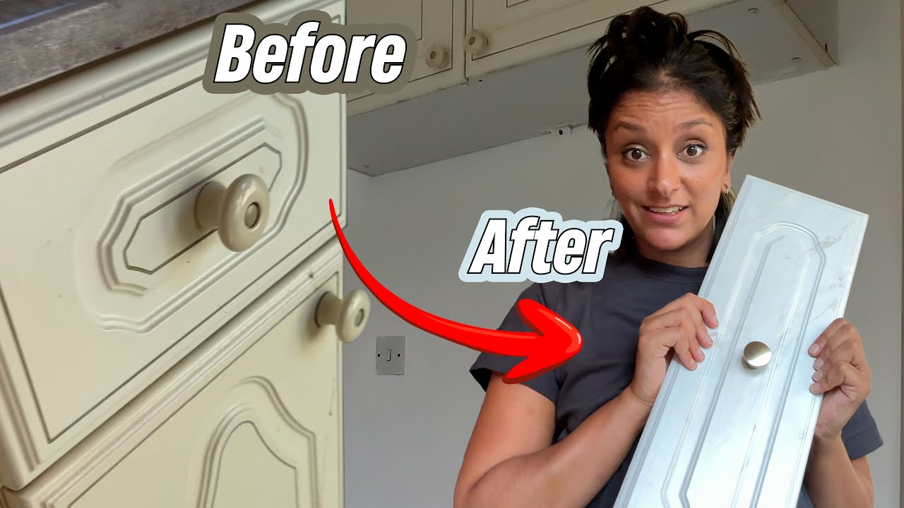 How To Vinyl Wrap Kitchen Cabinets | Beginner Friendly