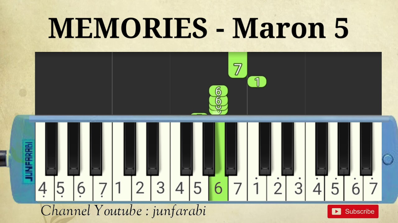 melodika memories maroon 5 not pianika