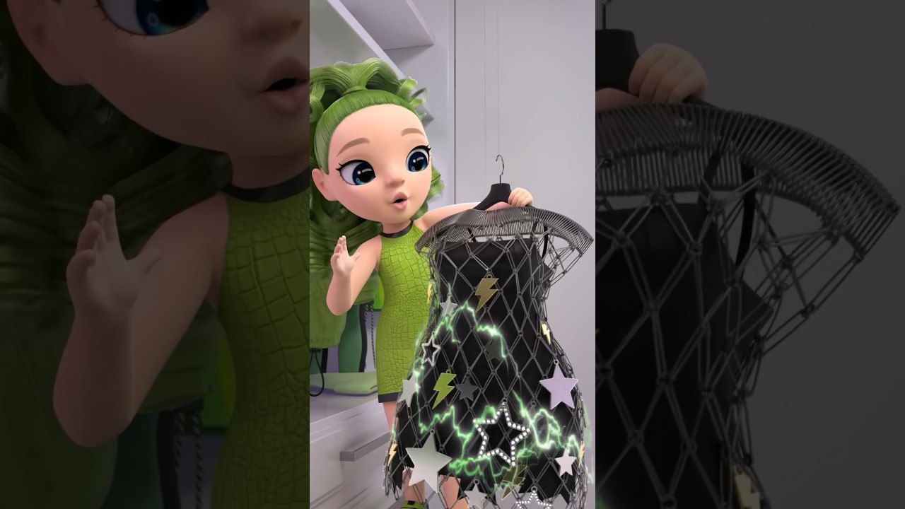 Jade&rsquo;s Little Sister Finds the Perfect Dress 💚⚡| Rainbow High #shorts