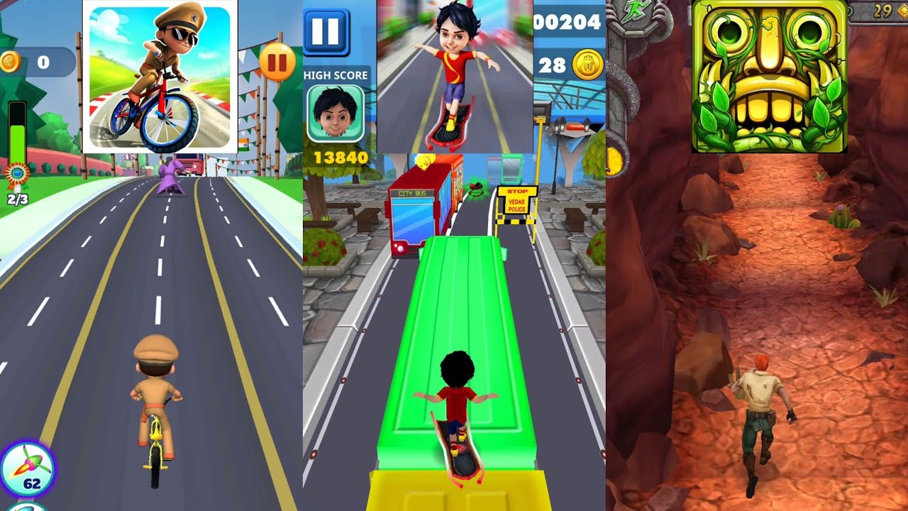 Little Singham 🆚 Shiva Skater Hero 🆚 Temple Run 2 New Update