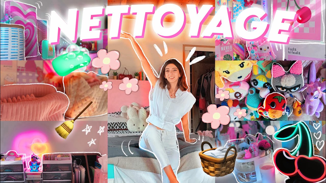 NETTOYAGE & ORGANISATION DE MA CHAMBRE *inspiration pinterest* 🧼 épisode 3782 !