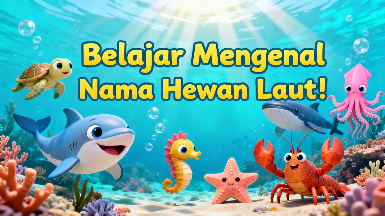 Halo Hewan Laut! Belajar Nama Hewan Laut Ceria